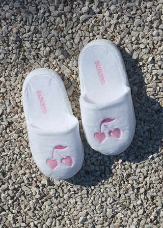 Casentini Premium Slippers - White with Pink