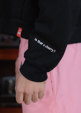 Casentini Block Logo Pink Sun Faded Hoodie - Black